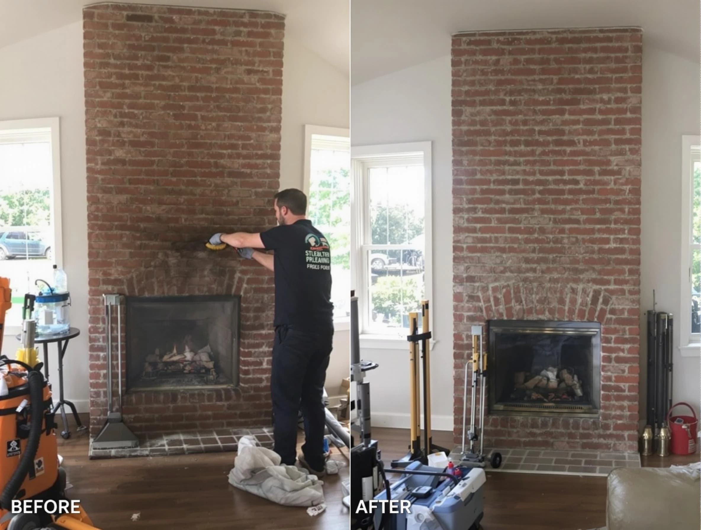 Finished chimney sweeping service by Framingham Chimney Sweep in Framingham, MA