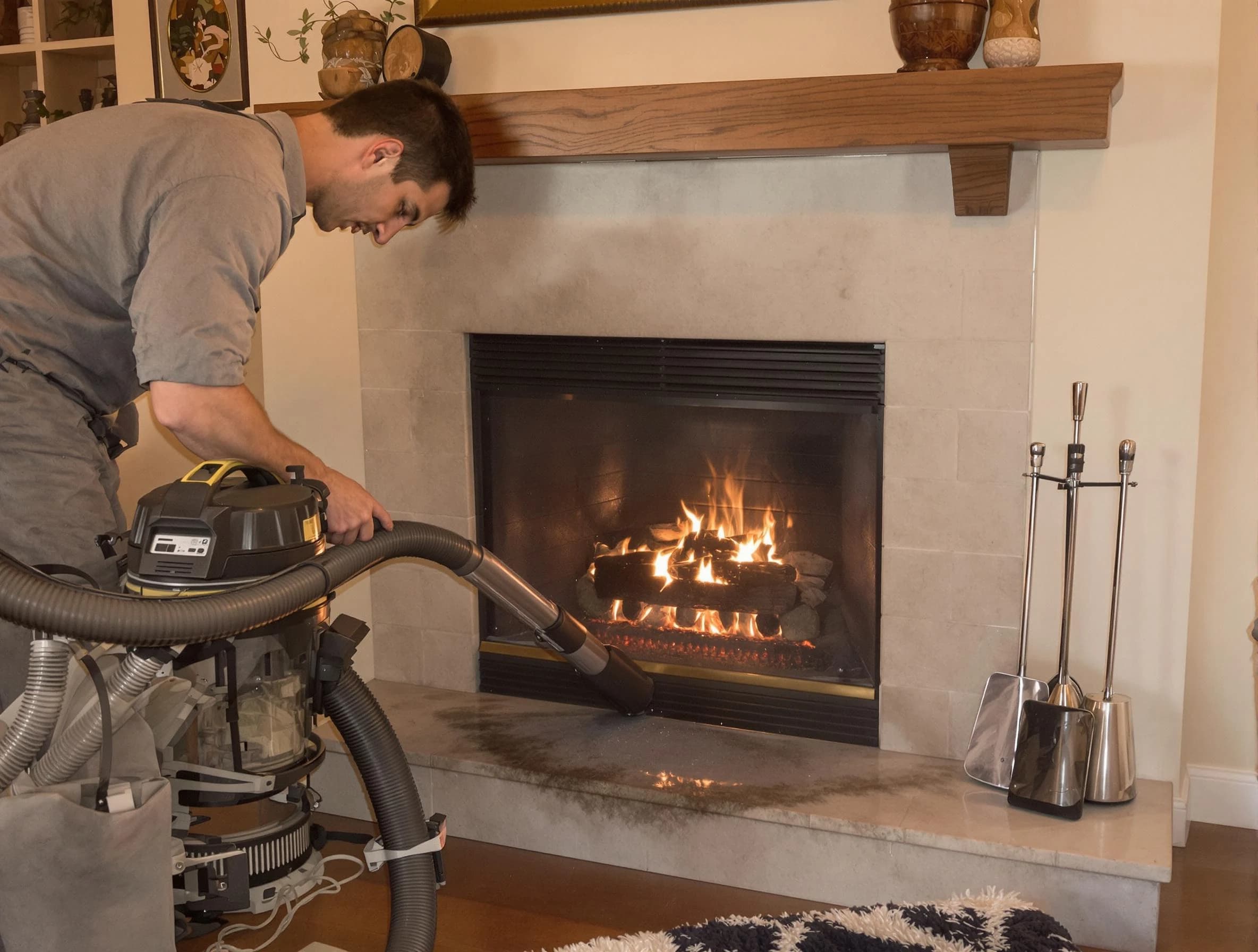 Routine fireplace upkeep by Framingham Chimney Sweep in Framingham, MA