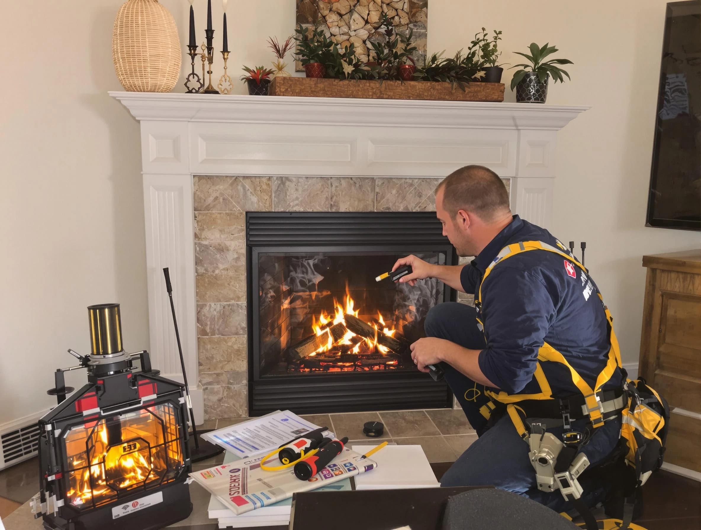Safety-focused fireplace inspection by Framingham Chimney Sweep in Framingham, MA