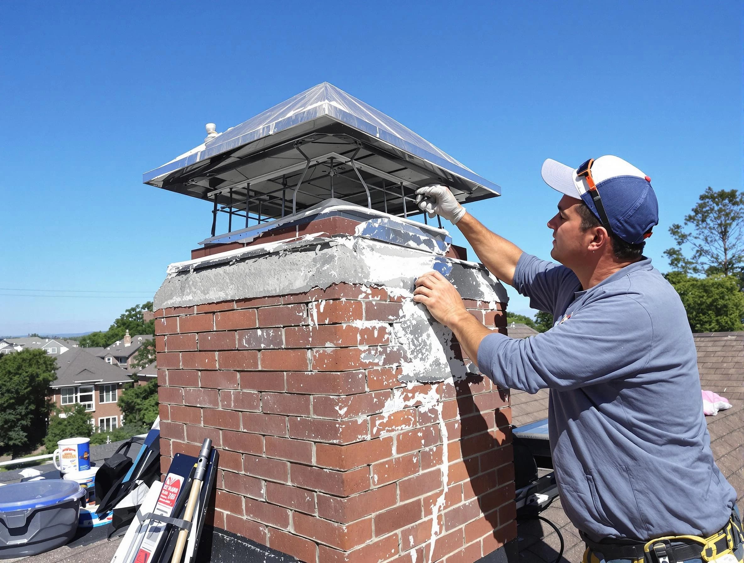 Chimney Crown Services service in Framingham, MA