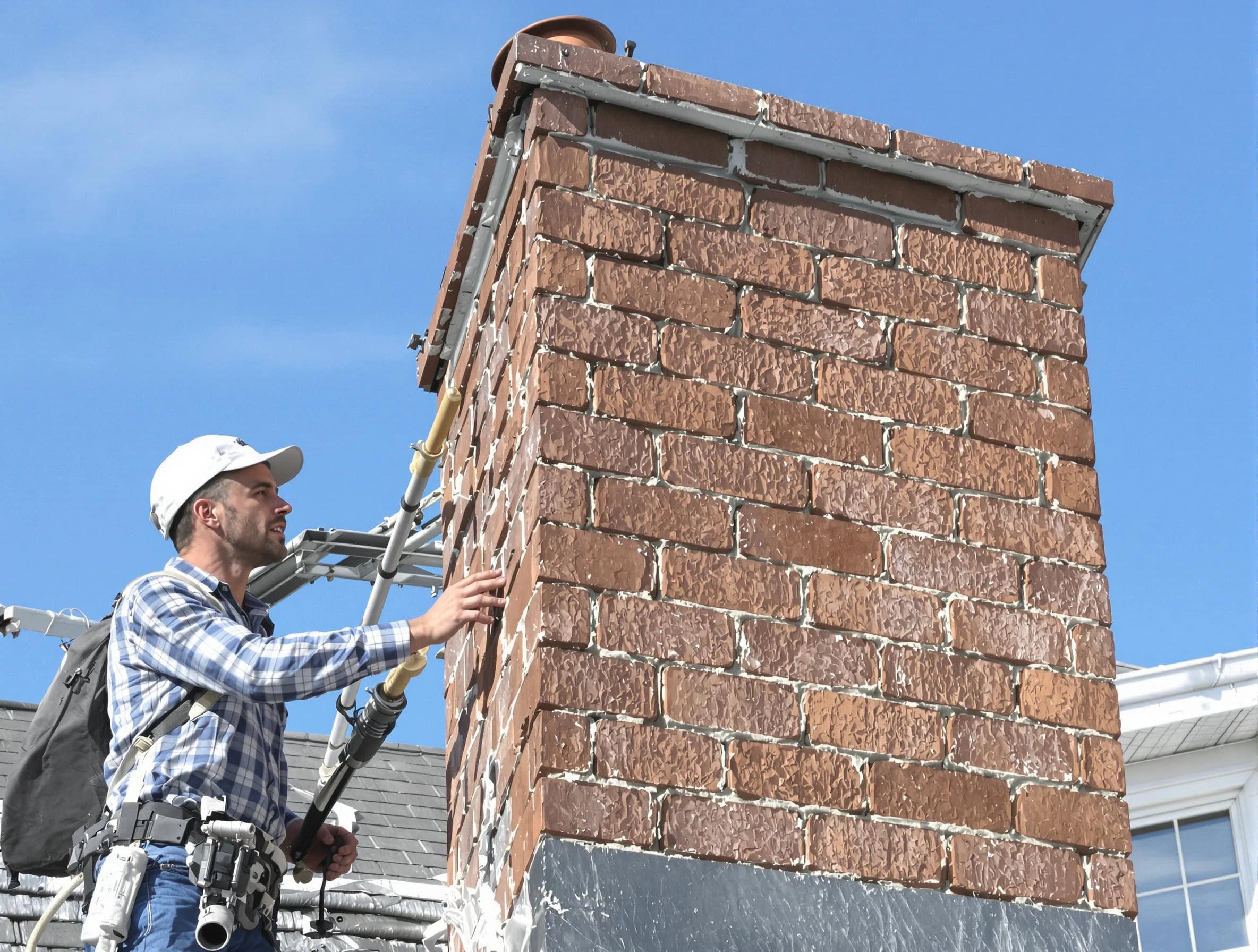 Brickwork for a chimney rebuild by Framingham Chimney Sweep in Framingham, MA