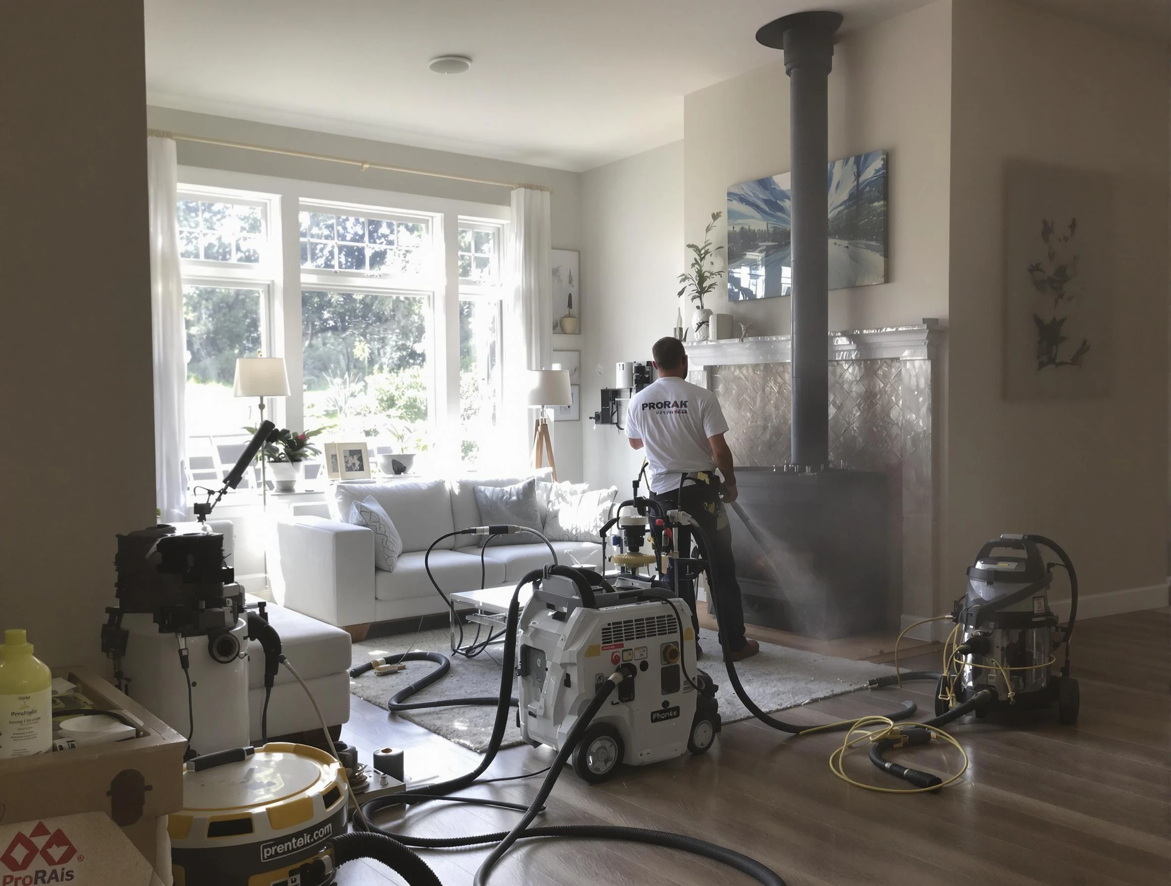 Soot removal service by Framingham Chimney Sweep for a fireplace in Framingham, MA